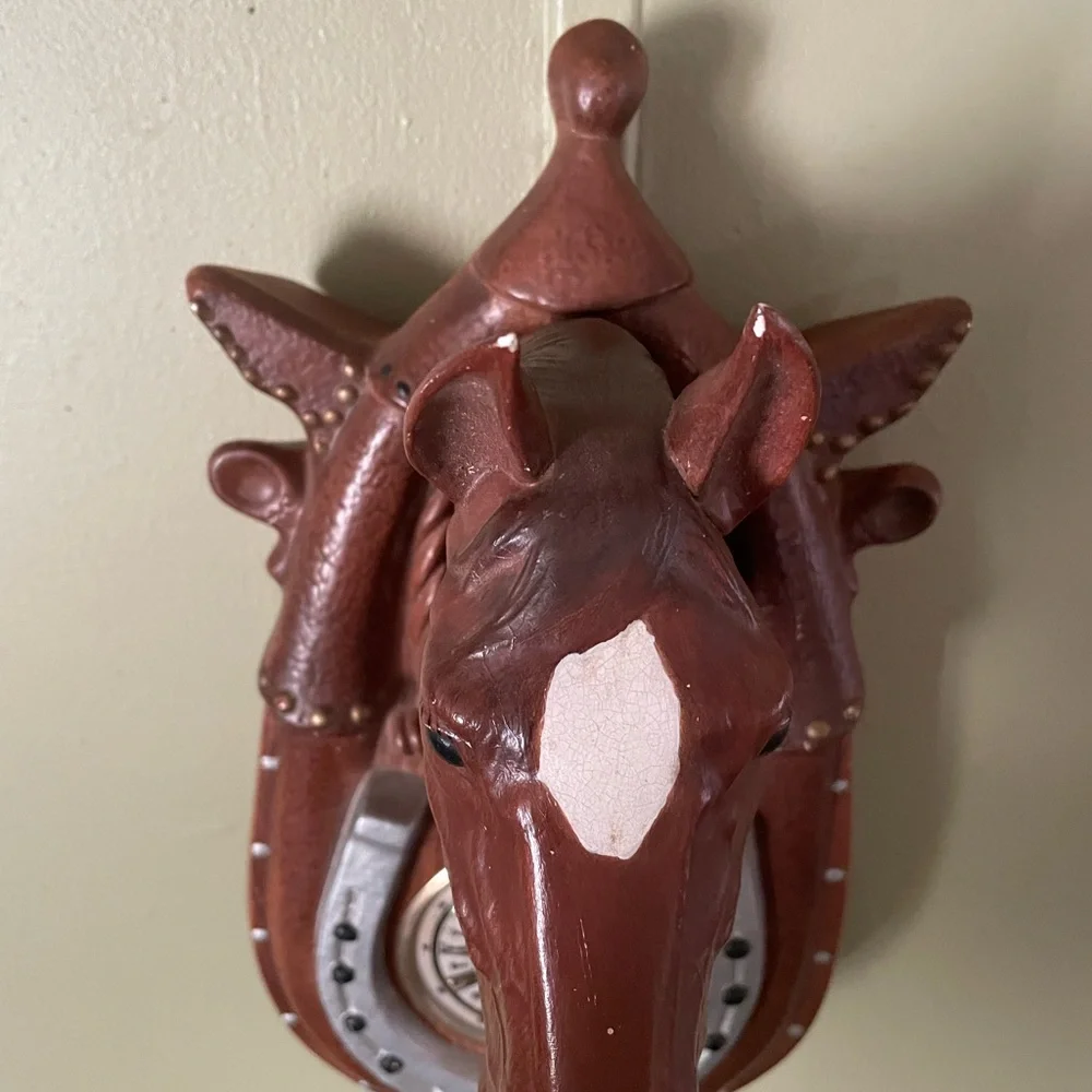 VTG 1975 Cermanic Horse Head Clock